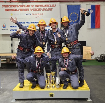 Ekipa PGD Čušperk je dosegla 3. mesto v državi na tekmovanju spajanje sesalnega voda.